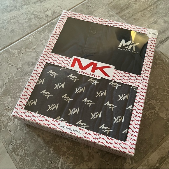 Michael Kors Loungewear Men’s 2-Piece Sleep Set, Navy Size M New in Box - Picture 6 of 7